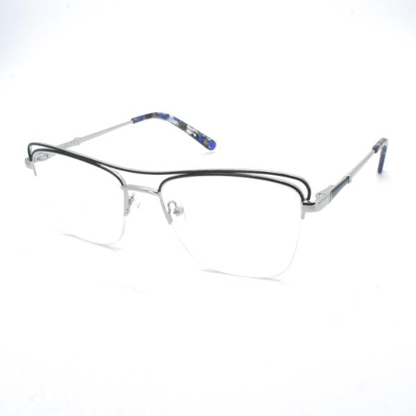Lensoz Elite X Luxe Half Rim - Narrow - Silver & Black