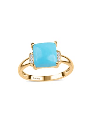 Turquoise  Silver Ring For Women-12