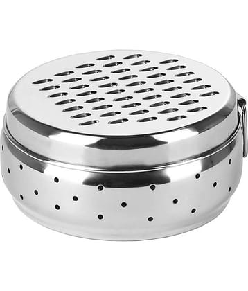 Dynore - Khamni Dabba Steel Silver Food Container ( Set of 1 )