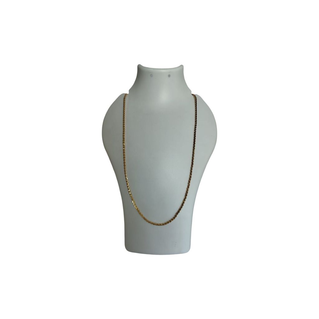 "Exquisite Gold Plated Long Chain Necklace for Women - Perfect for Any Occasion"