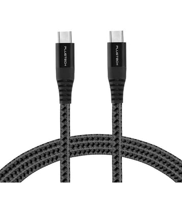 Plugtech Type-C to Type-C Braided Cable - Fast Charging, Durable, 1m USB-C Cable for Android, MacBook, iPad & More