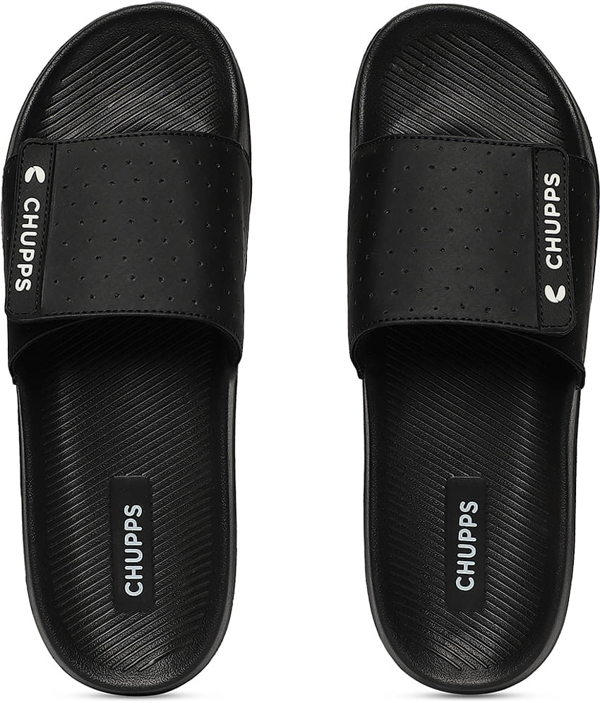 CHUPPS Black Men's Slide Flip Flop