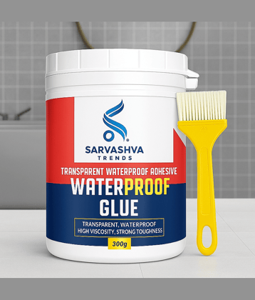 (Pack 1) Crack Seal Glue 300gm with Brush, Transparent Waterproof Glue, Leakage Glue, Crack Filler Glue, Leakage Repair Glue, Waterproof Leakage Glue, Water Leakage Glue, Roof Leakage Glue, Roof Water Leakage Glue, Waterproof Sealant Glue