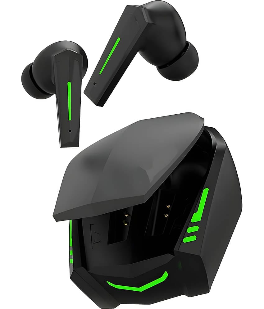 VEhop Gaming Bluetooth True Wireless (TWS) In Ear 30 Hours Playback Low Latency,Powerfull bass IPX4(Splash & Sweat Proof) Black