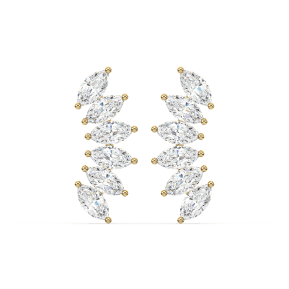 Baguette Crown Climber Stud - Extended - 18K Gold