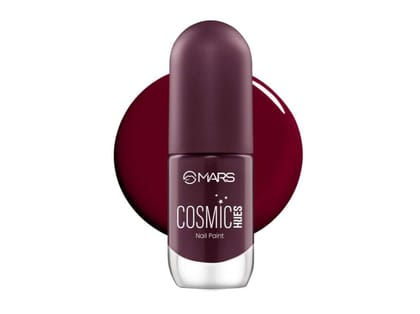 MARS Cosmic Hues Nail Paint Intense Color, Ultra-Glossy Shine, Long-Lasting & Chip-Resistant, Non-Sticky, Quick-Drying Formula - 10.0 ml - 03-SCORPIUS RED