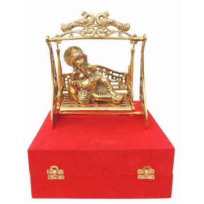 Aluminium Showpiece Garden Jhula Ganesh (ASMAS459 G)