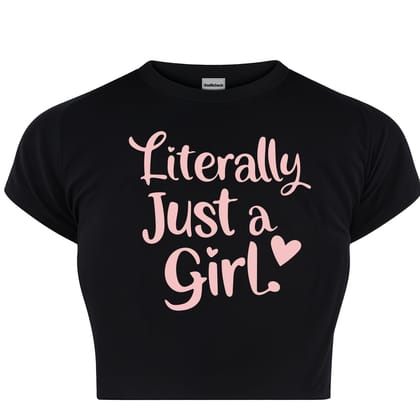 JUST A GIRL BABY TEE-XS