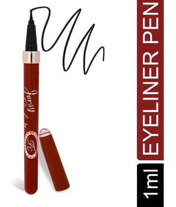 Fashion Colour - Black Matte Eye Liner Liquid ( Pack of 1 )