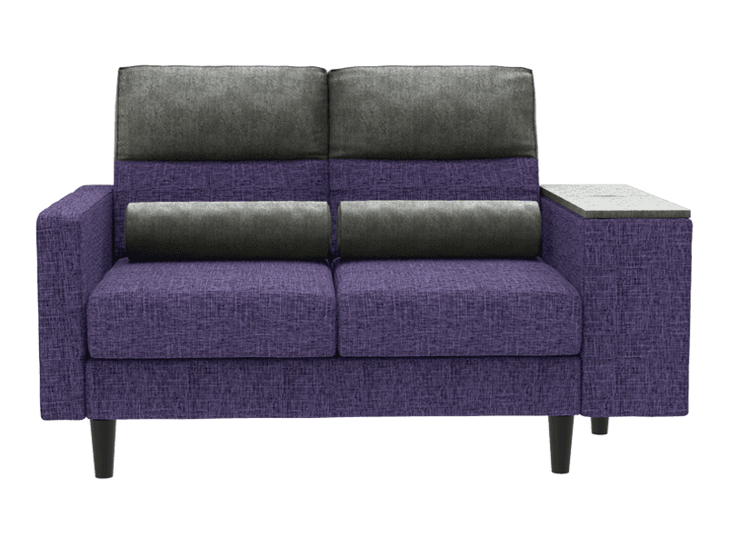 Highrolla 2 Seater Sofa with Console (Fabric, Purple Haze)
