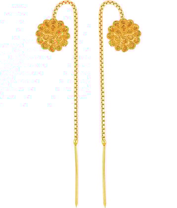 VIVASTRI Golden Threader Earrings ( Pack of 1 )