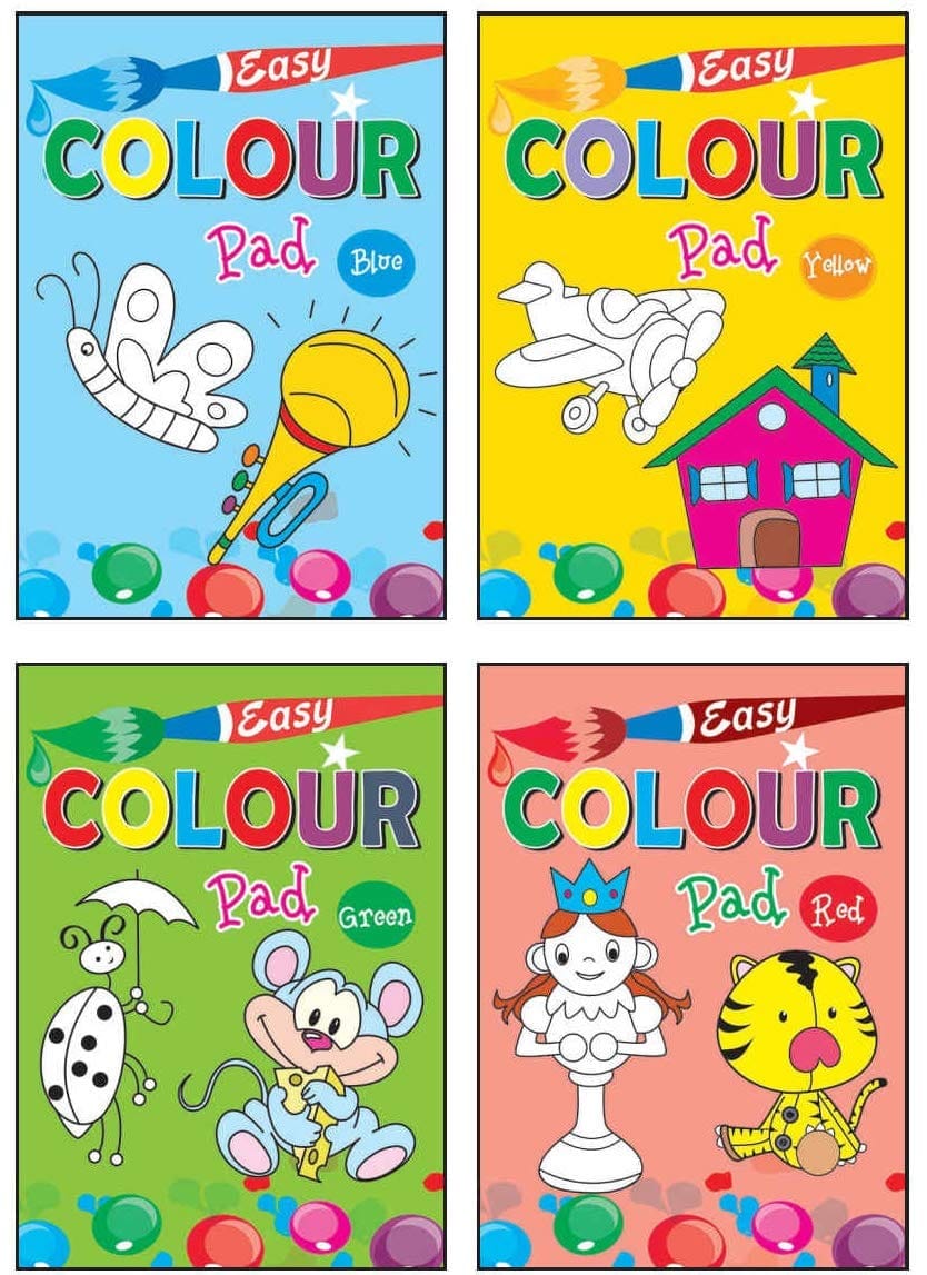 Easy Colour Pad - Blue, Yellow, Green, Red (Set of 4 Books) [Paperback] [Jan 01, 2018] LS Editorial Team