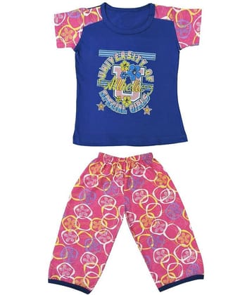 NARPAVI TRENDS Pack of 5 Girls Cotton Nightsuit Set ( Multi Color )