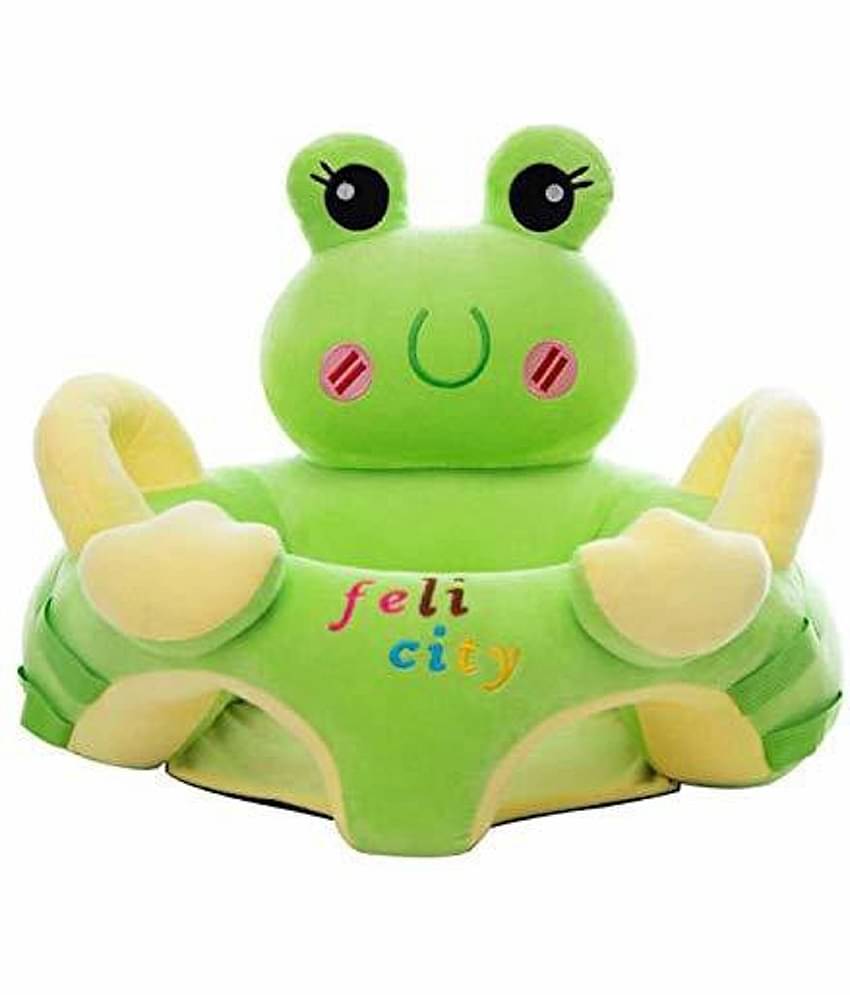 KIDS WONDERS Baby Training Support Seat | Comfortable Soft Cushion Sofa Seat (Green Frog)