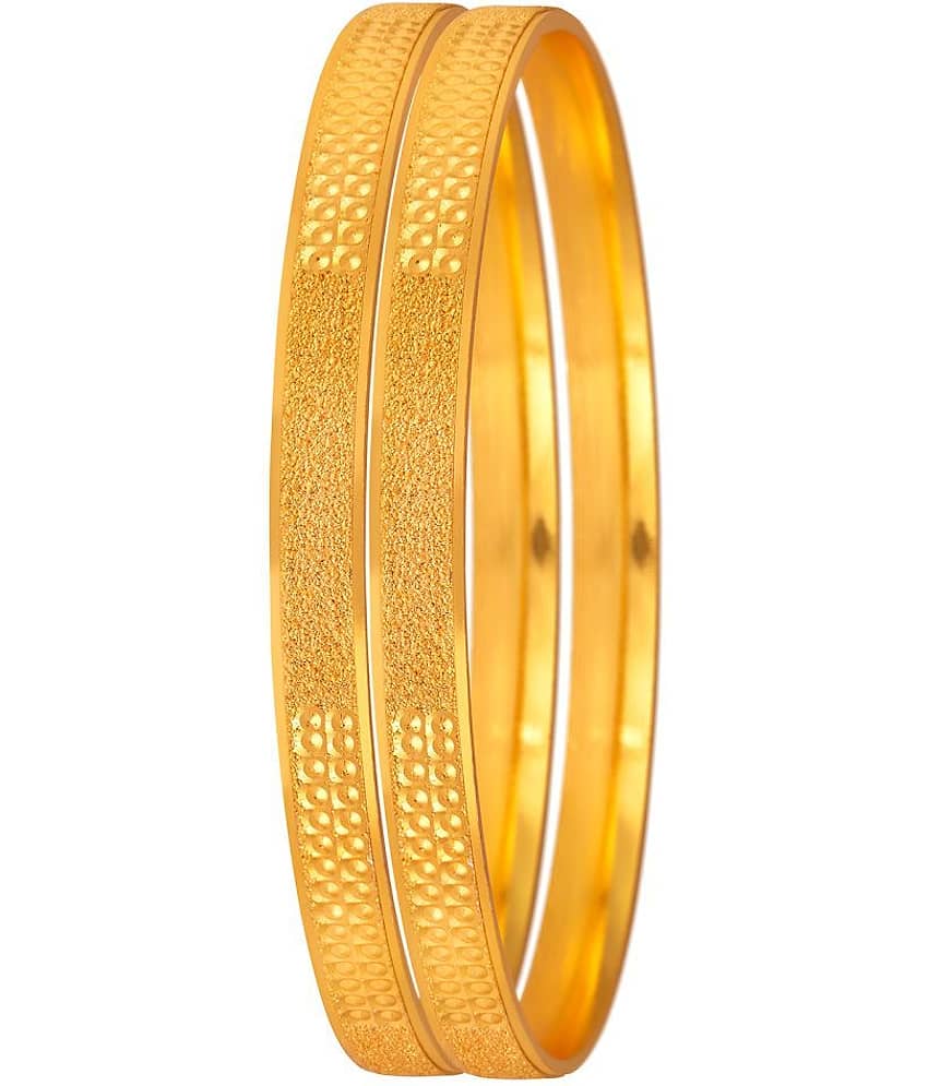 Ethnic 1 Gram Gold Plated Designer Bangle for women( set of 2)