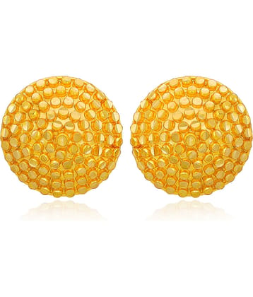 LUV FASHION Golden Jhumki Earrings ( Pack of 1 )