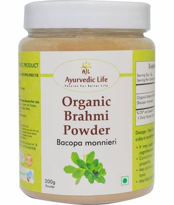 Ayurvedic Life Organic Brahmi Powder 200 Gm Pack of 1