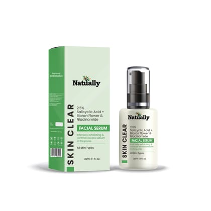 Natually skin clear serum| 2.5% Salicyclic acid+Bioran flower|Niacinamide