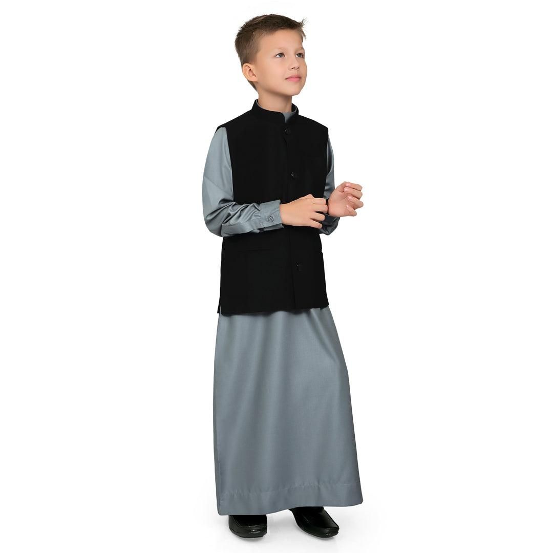 Duzgun Waist Coat Thobe for Kids-3