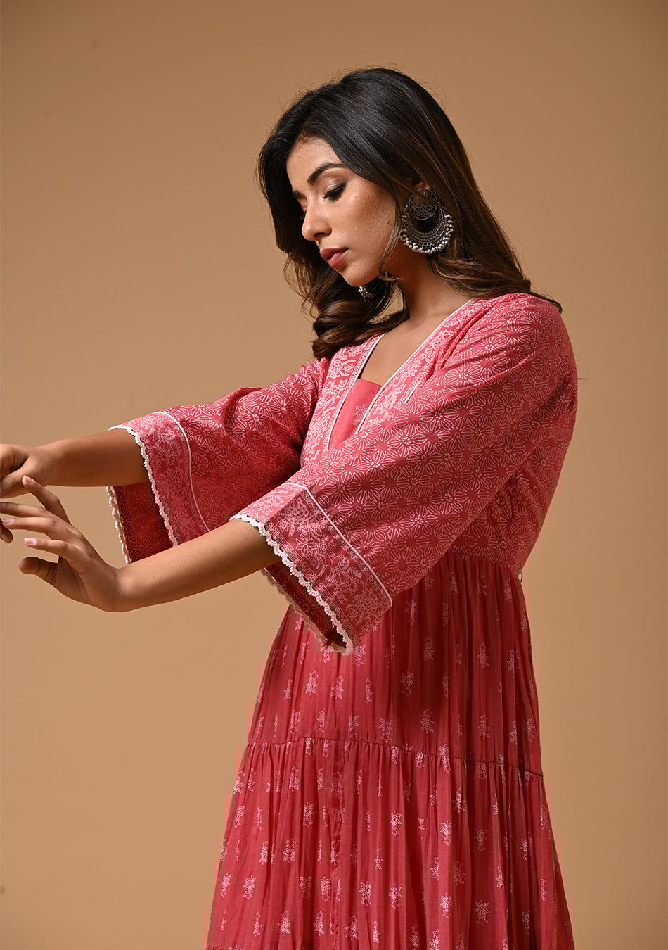Dusk Rose Voil Dress-S