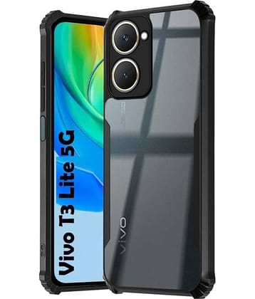 VAKIBO Plain Cases Compatible For Rubber Vivo T3 Lite 5G ( Pack of 1 )