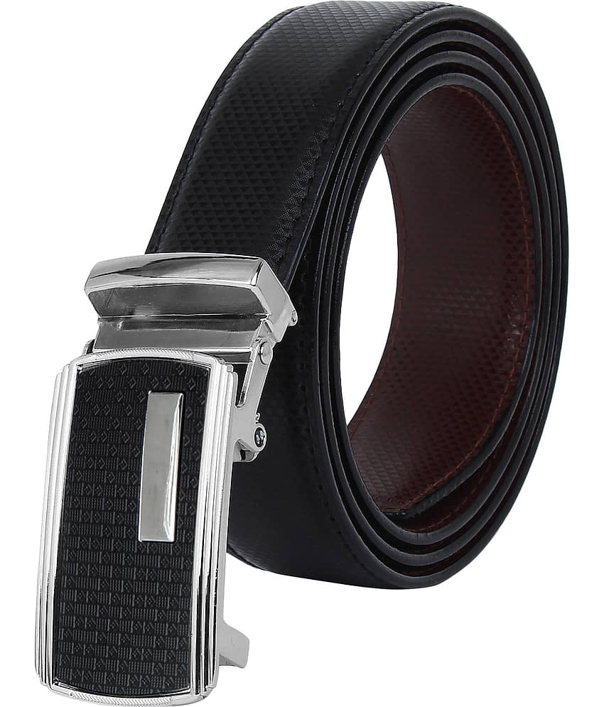 Zacharias - Black Leather Men's Casual Belt ( Pack of 1 )