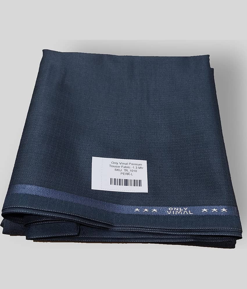 ONLY VIMAL Blue Poly Viscose Unstitched Pant Pc