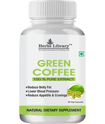 Herbs Library Green Coffee Beans Capsules for Weight Loss 60 Capsules