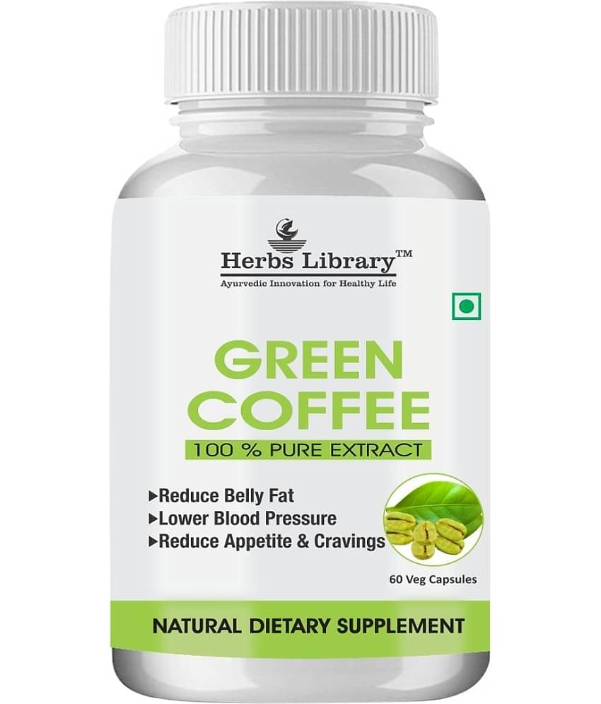 Herbs Library Green Coffee Beans Capsules for Weight Loss 60 Capsules