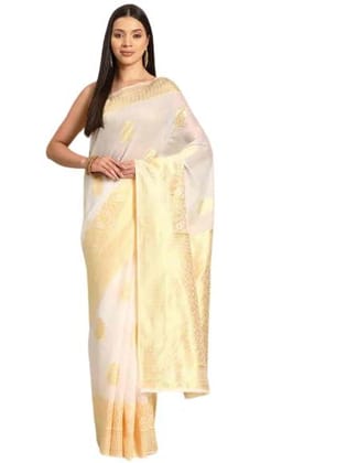 Sai Silk Women's Cotton Kota Silk Golden Zari Saree Sai Silk Women's Cotton Kota Silk Golden Zari Saree