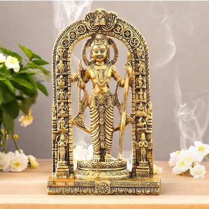 Dreamkraft Ayodhyawasi Shree Ram Lalla Idol | Metal Ram Murti for Home Temple & Office | Decorative Showpiece | Hindu God Statue for Pooja, Diwali, Gifting & Home Decor | 27 cm (Gold Finish) Dreamkraft Ayodhyawasi Shree Ram Lalla Idol | Metal Ram Murti for Home Temple & Office | Decorative Showpiece | Hindu God Statue for Pooja, Diwali, Gifting & Home Decor | 27 cm (Gold Finish)