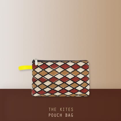 The Kites Block Printed Pouch
