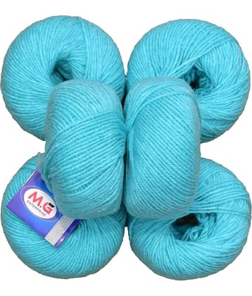 100% Acrylic Wool Sea Green (6 pc) Baby Soft Wool Ball Hand Knitting Wool/Art Craft Soft Fingering Crochet Hook Yarn, Needle Knitting Yarn Thread Dyed