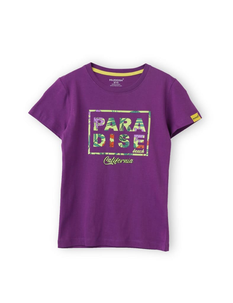 Trendy Kids Girls T-Shirt Hibiscus Red / Sparking Grape Violet, Soft Cotton, Ages 7-14 (2pcs pac Trendy Kids Girls T-Shirt Hibiscus Red / Sparking Grape Violet, Soft Cotton, Ages 7-14 (2pcs pac