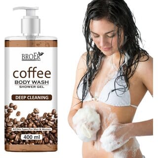 Broer Coffee Body Wash - Energizing, Exfoliating, Refreshing Shower Gel  Paraben Free (400 ml)