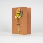 Pressed Floral Greeting Card  Handmade Botanical Thank You Card for Weddings & Birthdays