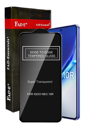 FAD-E Tempered Glass Screen Protector Guard (WITHOUT Camera Hole) for iQOO Neo 10R 5G (Transparent)