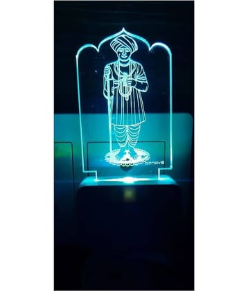 SUPER AJANTA E042 JALARAM BAPA Night Lamp Multi - Pack of 1