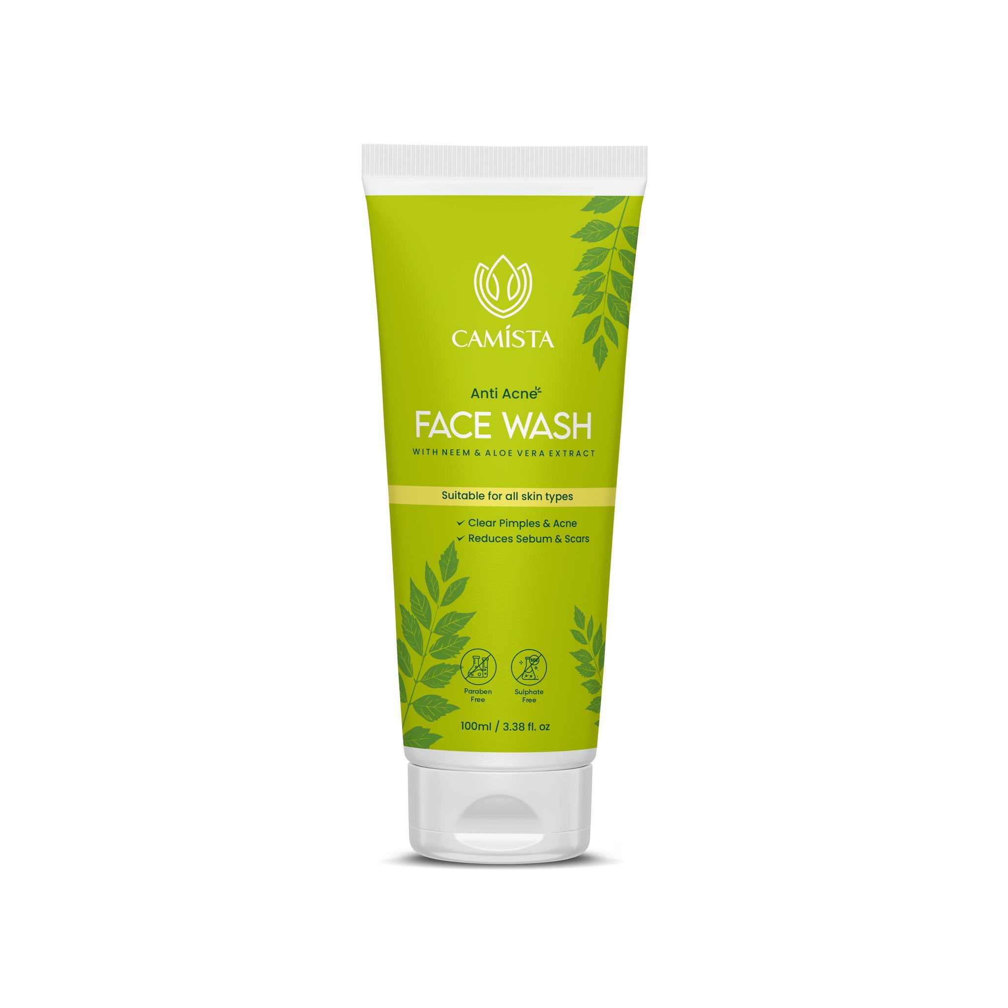 CAMISTA  Anti Acne Face Wash with Neem & Aloe Vera Extract