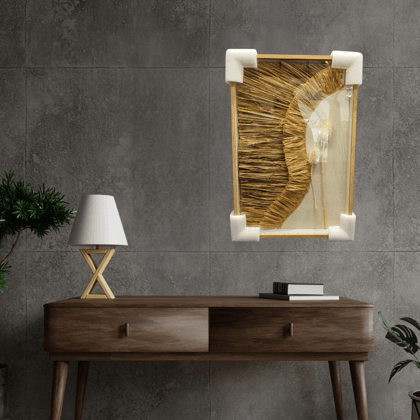 Artistic Wooden Frame Wall Painting Style 55-Wooden Frame | Matt Finish / H: 20 | L: 16 (Inch)