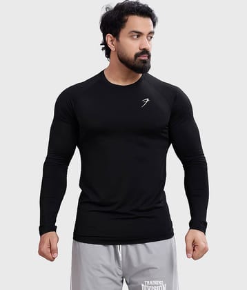 Fuaark Black Nylon Slim Fit Men's Sports T-Shirt ( Pack of 1 )