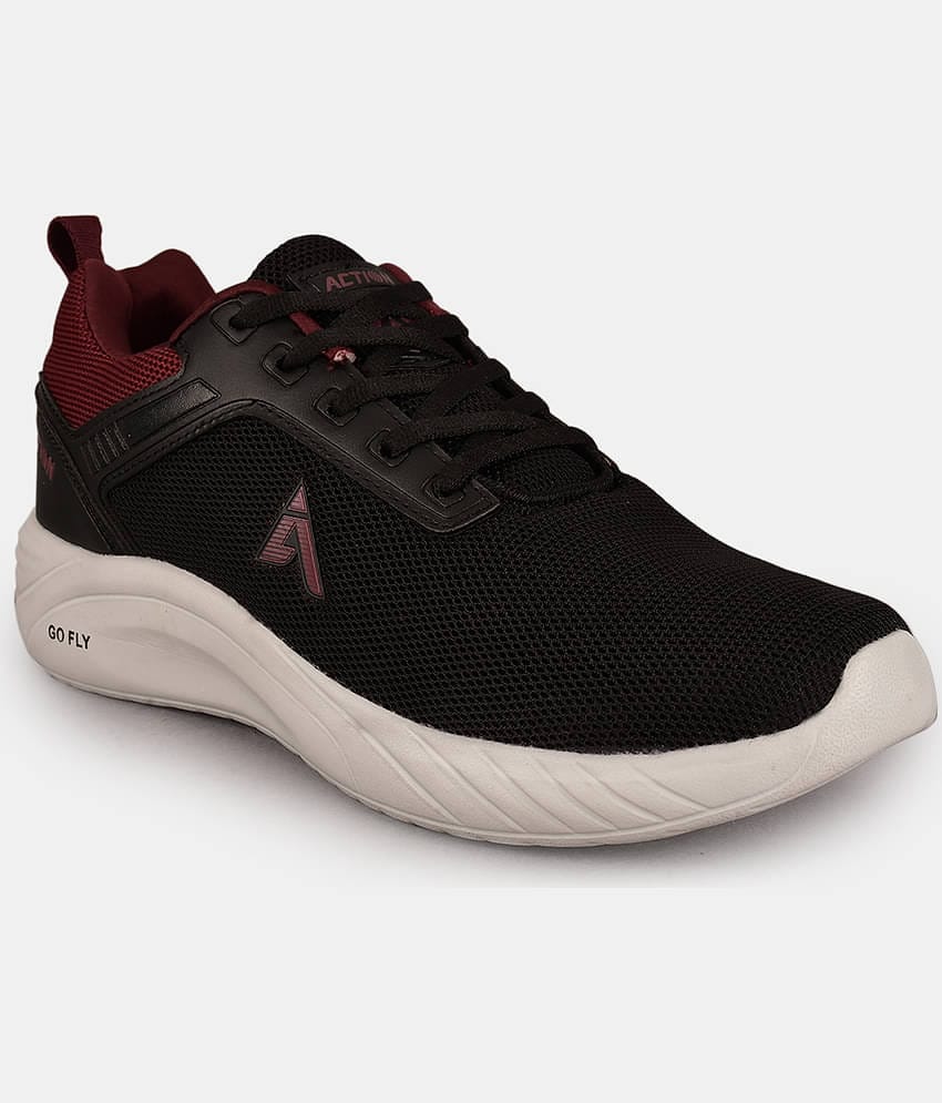 Action -  Lace-up Sport shoe  Black Men's Sports Running Shoes