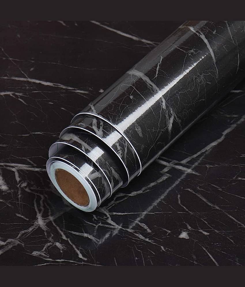 Geeo Premium Black Marble Design Wallpaper 60cm x 2m (Pack of 1)