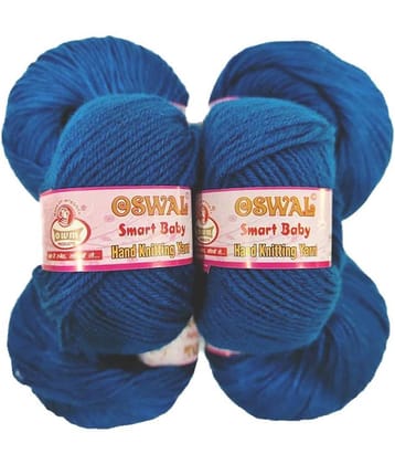 Smart Baby Wool Hand Knitting Soft Fingering Crochet Hook Colour 6pcs (150gms) 25gm Each Ball Shade no.38 Dark Blue