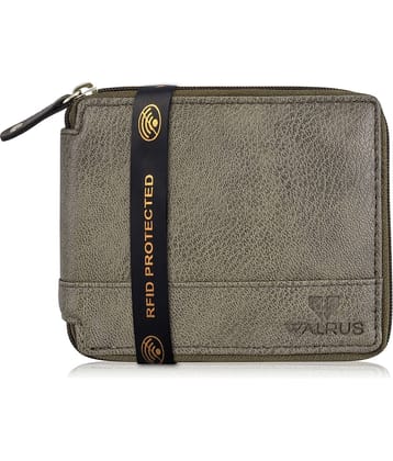 Walrus Faux Leather Gray Casual Regular Wallet