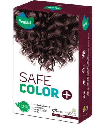 Vegetal Safe Hair Color - Burgundy 100gm , Pack of 1