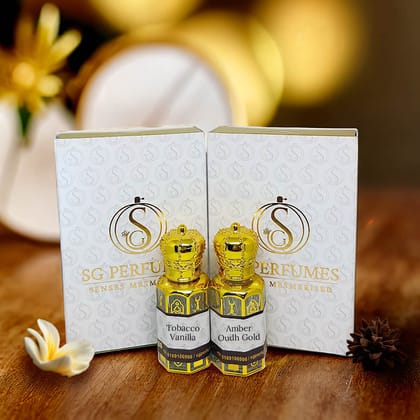 Amber Oudh Gold & Tobacco Vanilla Combo - SG Perfumes - 12ml Each
