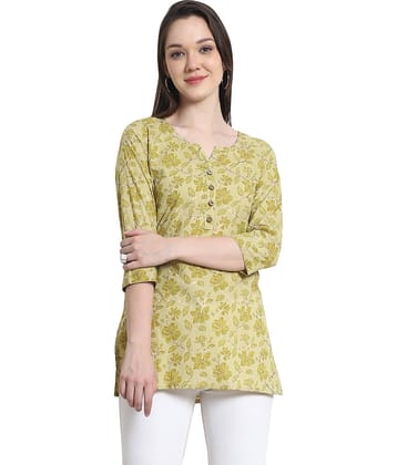 wonder weave Women's Cotton Tunic ( Yellow )