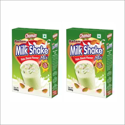 Chaman Pista & Elaichi Flavour Milk Shake, 200 gm - Pack of 2