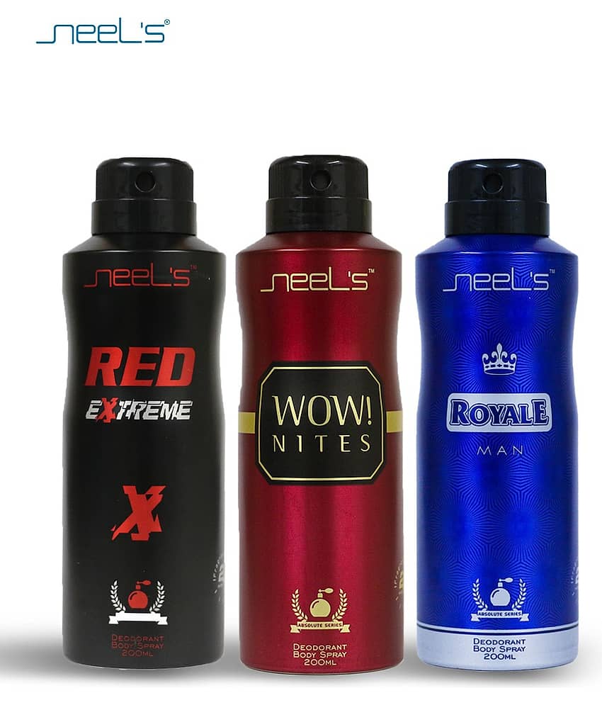 Neel's - Deodorant Spray for Unisex 200 ml ( Pack of 3 )